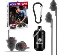 Bouchons d'oreille anti bruit 2 paires Boules Quies de travail avec Cordon Protection auditive pour Milieu Bruyant ou Stressant