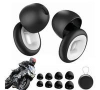 Bouchons d'oreille antibruit haute fidélité 27 db, bouchons d'oreille réutilisables pour les amateurs de moto, embouts d'oreille souples de 4 tailles avec étui de voyage (Blanc)