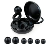 Bouchons d'oreille antibruit pour dormir, concerts, travail et étude - Protection d'oreille réutilisable en silicone avec petite boîte de transport, réduction du bruit de 30 dB