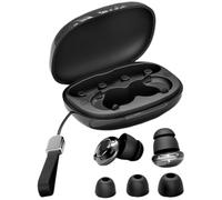 Bouchons d'oreille antibruit pour dormir, réduction du bruit de 27 dB, silicone souple pour dormeurs latéraux, réutilisables, pour concerts, voyages, études, noir