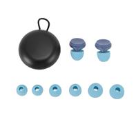 Bouchons d'oreille antibruit Protection auditive réglable et réutilisable confortable avec 3 modes de volume pour dormir Matériau en silicone 2 bouchons d'oreilles 6 accessoires (Bleue)