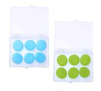 Bouchons d'oreille - Bouchons d'annulation du bruit | Conseils pour les oreilles de protection auditive | Bouchon de silicone pour réduction du bruit | 6pcs Aurblug Water mode