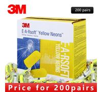 Bouchons D'oreille Bullet E-A-Rsoft,3m,Jaune Néon,312 À 1250,Élastique Sans Fil,Réduction Du Bruit,Nrr:33db/Snr:36db Lt086 - Type 200 Pairs