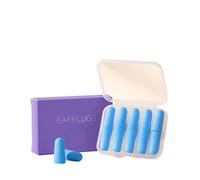 Bouchons d'oreille en mousse à mémoire de forme ultra silencieux pour dormir (5 paires) - Rose doux, bleu serein, violet lavande | Réduction du bruit pour le ronflement, le travail et l'étude (bleu)