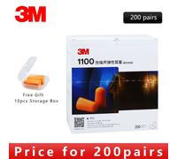 Bouchons D'oreille En Mousse,Accessoire Anti-Bruit Type 3m,1100,Réduction Des Sons,Pour Un Meilleur Sommeil,Couleur Orange - Type 200 Pairs