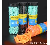 Bouchons d'oreille en mousse pour réduction du bruit, bouchon d'oreille anti-bruit pour le sommeil, suppression de la musique, bouchon d'oreille isolant Orange 120 pcs