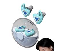 Bouchons d'oreille en silicone - Aide au sommeil réutilisable, bloqueur de bruit doux, protection auditive confortable, accessoire de voyage compact pour ronflements, études, voyages,