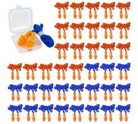 Bouchons d'oreille en Silicone,avec 40 Pièces Boîte Portable,40 Pièces | Bouchons D'oreilles Filaires Réutilisables pour Natation, Sommeil, Apprentissage, Ronflement,2 Couleurs