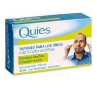 Bouchons d'oreille en silicone Quies avec cordon 6pcs