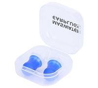 Bouchons d'oreille en silicone, réutilisables et doux, pour nager, dormir, voler et spa, 2 pièces (Bleu grand + boîte pp)
