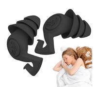 Bouchons d'oreille lavables efficaces - Bouchons d'oreille avec annulation du bruit, Bouchons d'oreille réutilisables en silicone à 3 couches | Bouchons d'oreille ultra doux haut