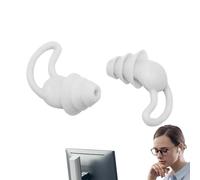 Bouchons d'Oreille pour Dormir, 2 Pièces Aide au Sommeil Réutilisables, Bouchons d'Oreille en Silicone Protecteurs, pour Fête Bureau à Domicile Voyage Hôtel Appartement Dortoir Natation