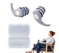 Bouchons d'oreille pour dormir, bouchons d'oreille antibruit - Bouchons d'oreilles en gel de silicone antibruit doux - Bouchon réutilisable pour musiciens, avec étui, bouchons conf