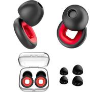 Bouchons D'oreille Pour La Réduction Du Bruit, Bouchons D'oreilles Anti-Vent, Quiet Bouchons D'oreille, Pour Un Sommeil Calme Et Une Protection Auditive Optimale (Rouge + Noir)