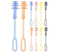 Bouchons D'oreille Réutilisables en Silicone, 5 Paires, Cordés | Protection L'eau, Triple Capuchon Moulé, pour Voyage, Sieste au Bureau, Piscine et Bain
