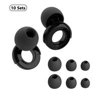 Bouchons D'oreille - Soulagement Du Bruit Quotidien Avec Une Discours Clair Pour Les Réunions Sociales,Le Travail Et La Sensibilité Au Bruit - Bouchons D'oreilles À Réduction De - Type 10sets Black