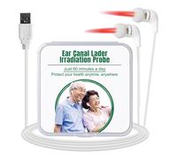Bouchons d'oreille USB à lumière rouge, dispositif de relaxation des oreilles, aide au sommeil pour soulager les acouphènes, outil portable de réduction du stress pour étudier et méditer 650 nm