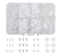 Bouchons D'Oreilles 1666 Pièces, Écrous De Boucles D'Oreilles En 4 Tailles, Bouchons De Boucles D'Oreilles Transparents, Accessoires De Boucles D'Oreilles Diy