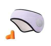 Bouchons d'oreilles 2 en 1 avec réduction du bruit - Masque pour les yeux - Isolation acoustique - Pour voyage, sieste, pause déjeuner - Violet