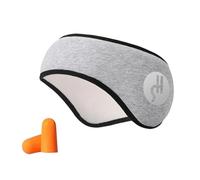 Bouchons d'oreilles 2 en 1 avec réduction du bruit - Masque pour les yeux - Isolation acoustique - Pour voyage, sieste, pause déjeuner - Gris