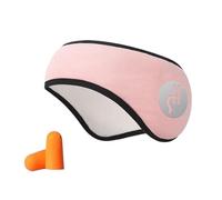 Bouchons d'oreilles 2 en 1 avec réduction du bruit - Masque pour les yeux - Isolation acoustique - Pour voyage, sieste, pause déjeuner - Rose
