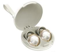 Bouchons d'oreilles 3 en 1 réglables en silicone souple anti-bruit pour dormeurs latéraux avec couche respirante et corde de suspension Couleur noire (beige)