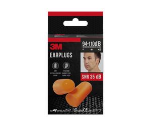 Bouchons d'oreilles 3M 1100 avec boîte de rangement, 1 set de 4 paires (94 à 105 dB) x2 morceau
