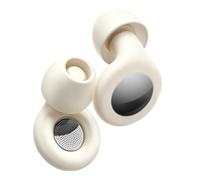 Bouchons d'oreilles anti-bruit pour le sommeil,huit conseils,tailles XS à L | Réduit le bruit de fond pendant le sommeil, construction en silicone, pour les dormeurs sur le côté, concerts et(white)