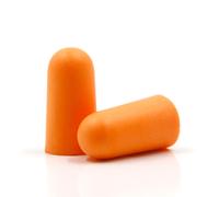 Bouchons d'oreilles antibruit (60 paires) avec étui en aluminium Orange