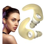 Bouchons d'oreilles de concert réutilisables en silicone, 2,6 x 1,5 x 2,6 cm, étanches, réduction du bruit, bouchons d'oreilles ovales pour le travail, les voyages, les études
