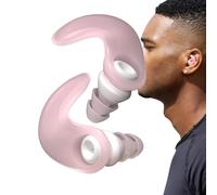 Bouchons d'oreilles de concert réutilisables en silicone, 2,6 x 1,5 x 2,6 cm, étanches, réduction du bruit, bouchons d'oreilles ovales pour le travail, les voyages, les études