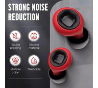 Bouchons d'oreilles de sommeil à double anneau pour moto, bouchons d'oreilles insonorisés et réduisant le bruit pour étudiants, bouchons d'oreilles de protection industrielle 1PCS-BLACK-NEW