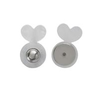 Bouchons d'oreilles élégants en forme de cœur avec base en cuivre antirouille pour un usage quotidien, 8mm, Comme décrit, Comme décrit.