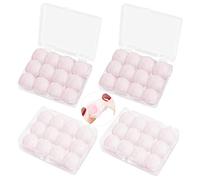 Bouchons d'Oreilles en Cire 24 Paires Boules Quies de Protection Auditive à la Cire Naturelle, Bouchons d'Oreille de Protection et de Réduction du Bruit pour Enfant Adulte Dormir