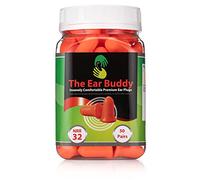 Bouchons d'oreilles en mousse souple de qualité supérieure The Ear Buddy, NRR 32 décibels, 50 paires