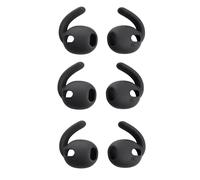 Bouchons d'oreilles en silicone, améliorés, pour Samsung Galaxy Buds3, 3 tailles, antidérapants, avec filet anti-poussière, ne rentre pas dans l'étui de chargement (noir)