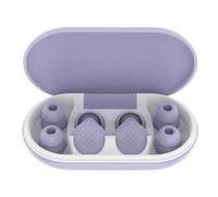 Bouchons d'oreilles en silicone souple offrant une réduction du bruit de 45 dB pour dormir, nager, bibliothèque, mise au point ergonomique, réutilisables et lavables, protection beige (violet)