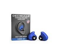 - Bouchons d'oreilles moulés sur-mesure - Atténuation 27dB, Sommeil, Travail, Musique, Made in USA - Bleu