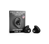 - Bouchons d'oreilles moulés sur-mesure - Atténuation 27dB, Sommeil, Travail, Musique, Made in USA - Noir