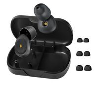 Bouchons d'oreilles pour dormir, 50 dB, réutilisables, en silicone, avec 6 embouts et sac de transport, protection auditive en silicone souple, pour dormir, étudier, travailler, voyager, noir, taille