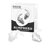 Bouchons d'oreilles pour dormir - Bouchons d'oreilles réutilisables en silicone souple, étanche, protection auditive pour adultes, pour garçons, filles,