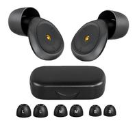 Bouchons d'oreilles pour dormir, réduction du bruit, 50 dB, en silicone souple, réutilisables, avec 6 embouts d'oreille et sac de transport, pour dormir, concert, travail, étude, voyage, noir