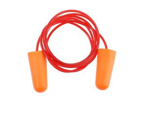 Bouchons d'oreilles PU Orange SNR 38dB avec cordon - Boite de 200 paires - SINGER FRERES - 200B38C