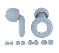 Bouchons d'oreilles réutilisables en silicone pour dormir, 45 dB, avec 8 capuchons d'oreille et sac de transport, protection auditive en silicone souple, pour dormir, étudier, travailler, voyager