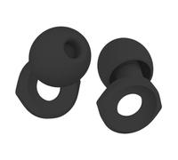 Bouchons d'oreilles réutilisables en silicone pour sommeil profond, relaxation, voyage, ronflement, lecture et moto | Suppression du bruit de 33 dB | 4 paires de capuchons d'oreille souples (noir