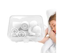 Bouchons d'oreilles silencieux pour le sommeil avec réduction du bruit du sommeil | Protection auditive réutilisable 33 dB | Anti-ronflements en silicone super doux