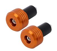 Bouchons en aluminium universels d'extrémité de poignée de guidon de moto, accessoires de curseur de moto(Orange)