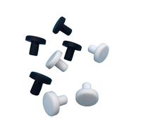 Bouchons en caoutchouc de Silicone de type T, bouchon de bouchon, trou électronique 4.3 4.5mm 4.8mm 5mm, bouchons d'extrémité de Tube à essai rond, bouchon en plastique mâle ( Color : Black , Size : A