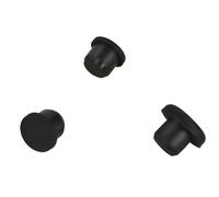 Bouchons en caoutchouc de silicone noir, 5 pièces, type T, for flacon, diamètre 15-21 mm, trou d'étanchéité rond(21mm)
