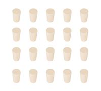 Bouchons en caoutchouc massif StonyLab, paquet de 20, 0#, blancs, coniques, pour laboratoire